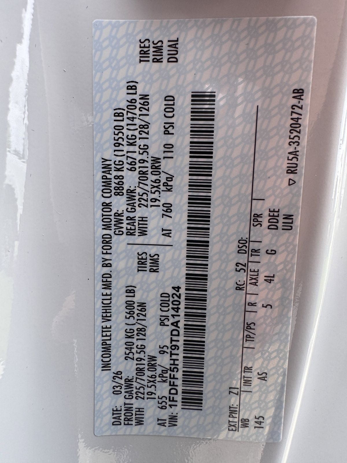 2026 Ford F-550SD XL Fleet