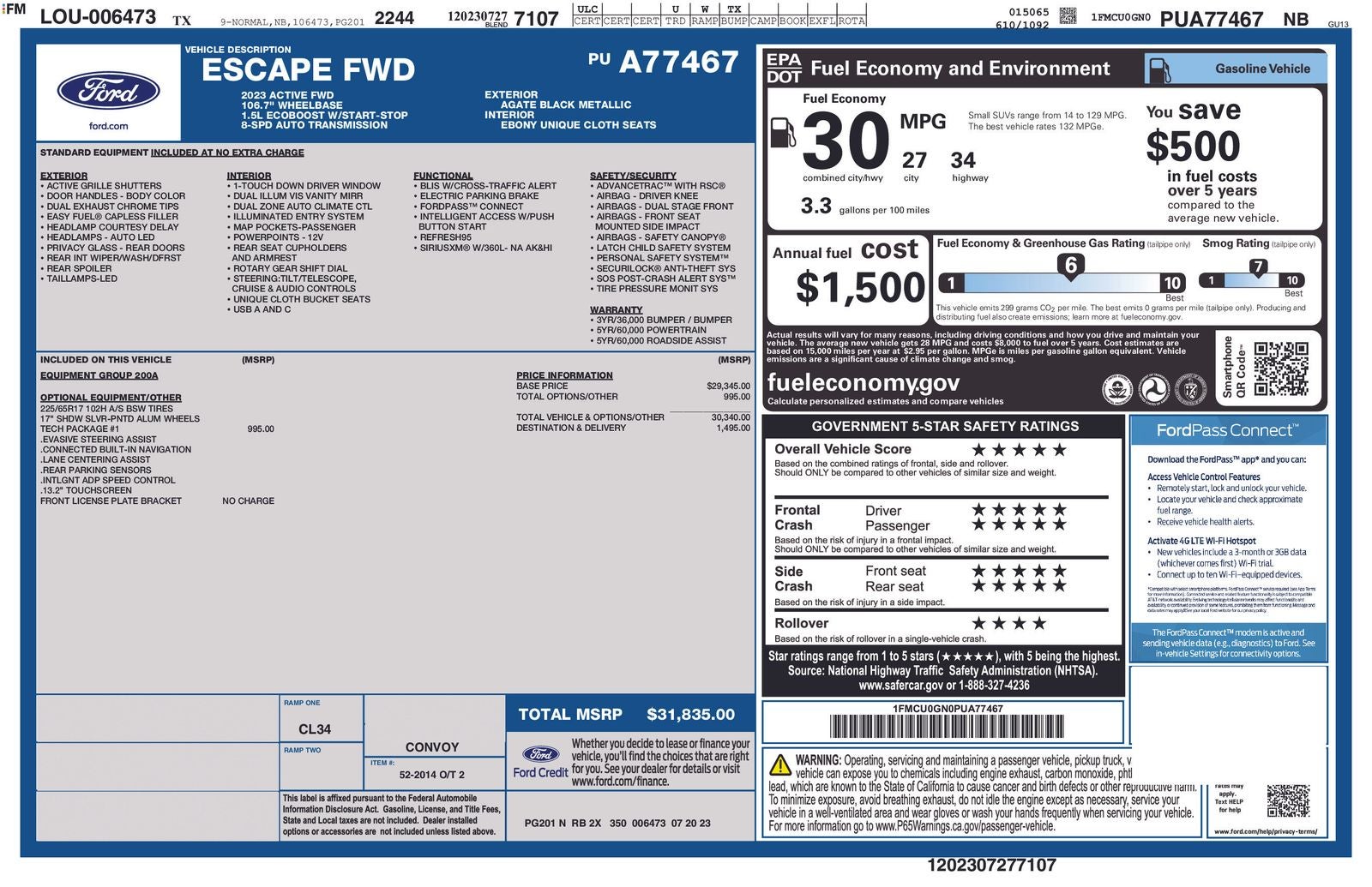 2023 Ford Escape Active
