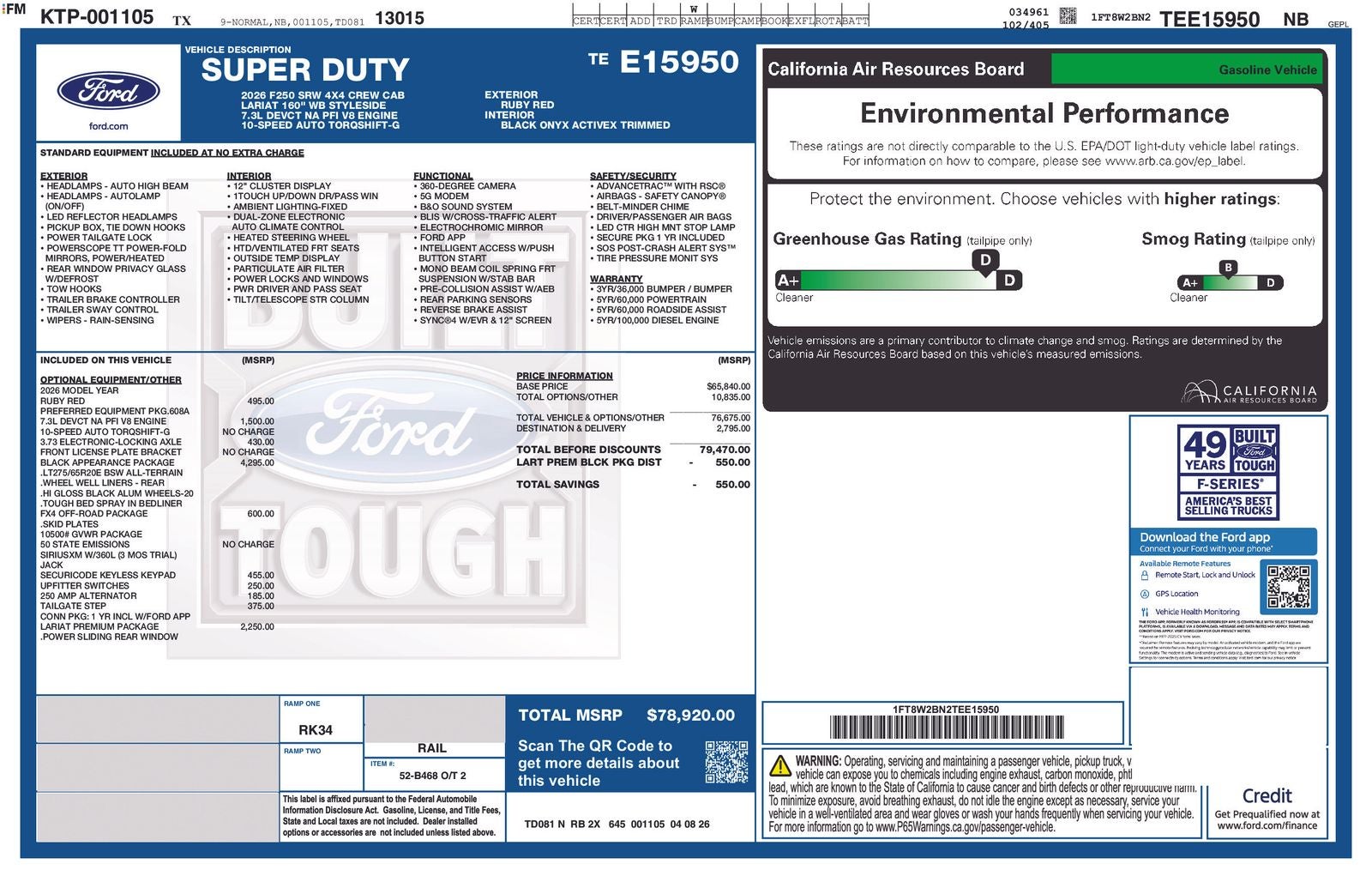 2026 Ford F-250SD F-250® Lariat®