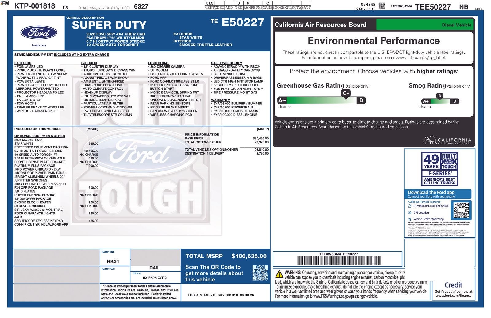 2026 Ford F-350SD F-350® Platinum®