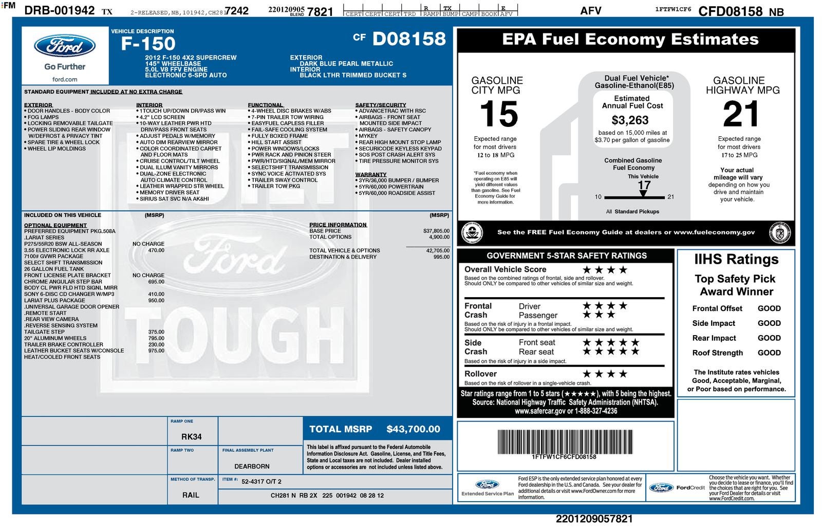 2012 Ford F-150 Lariat