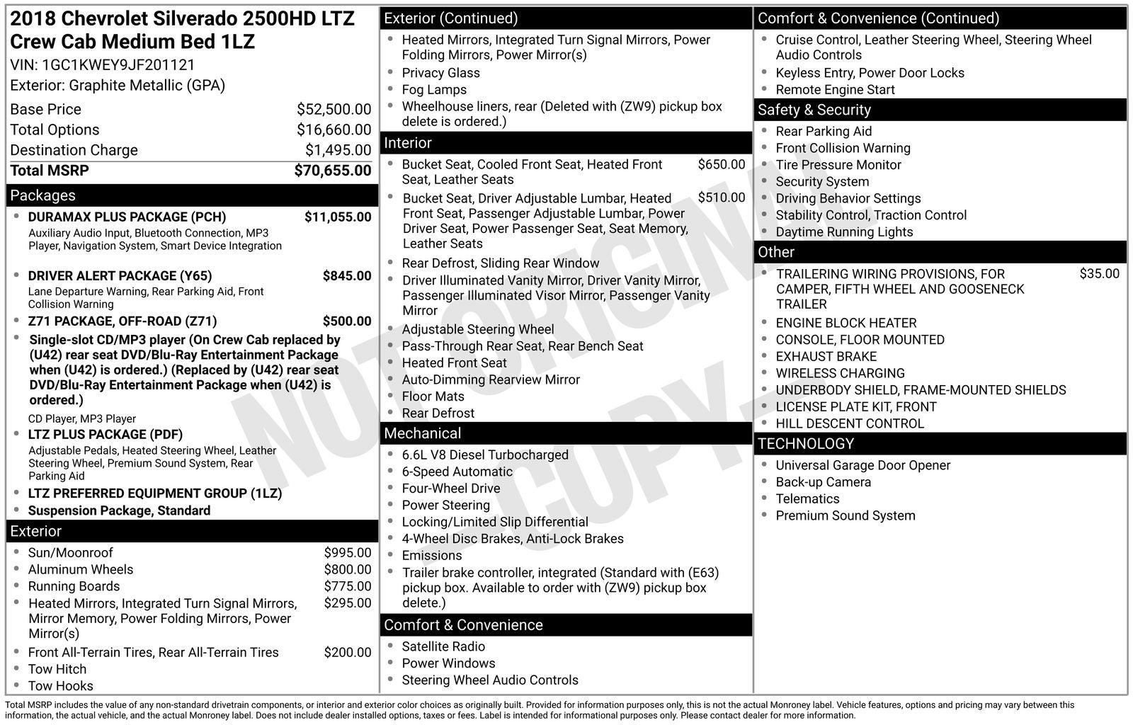 2018 Chevrolet Silverado 2500HD LTZ