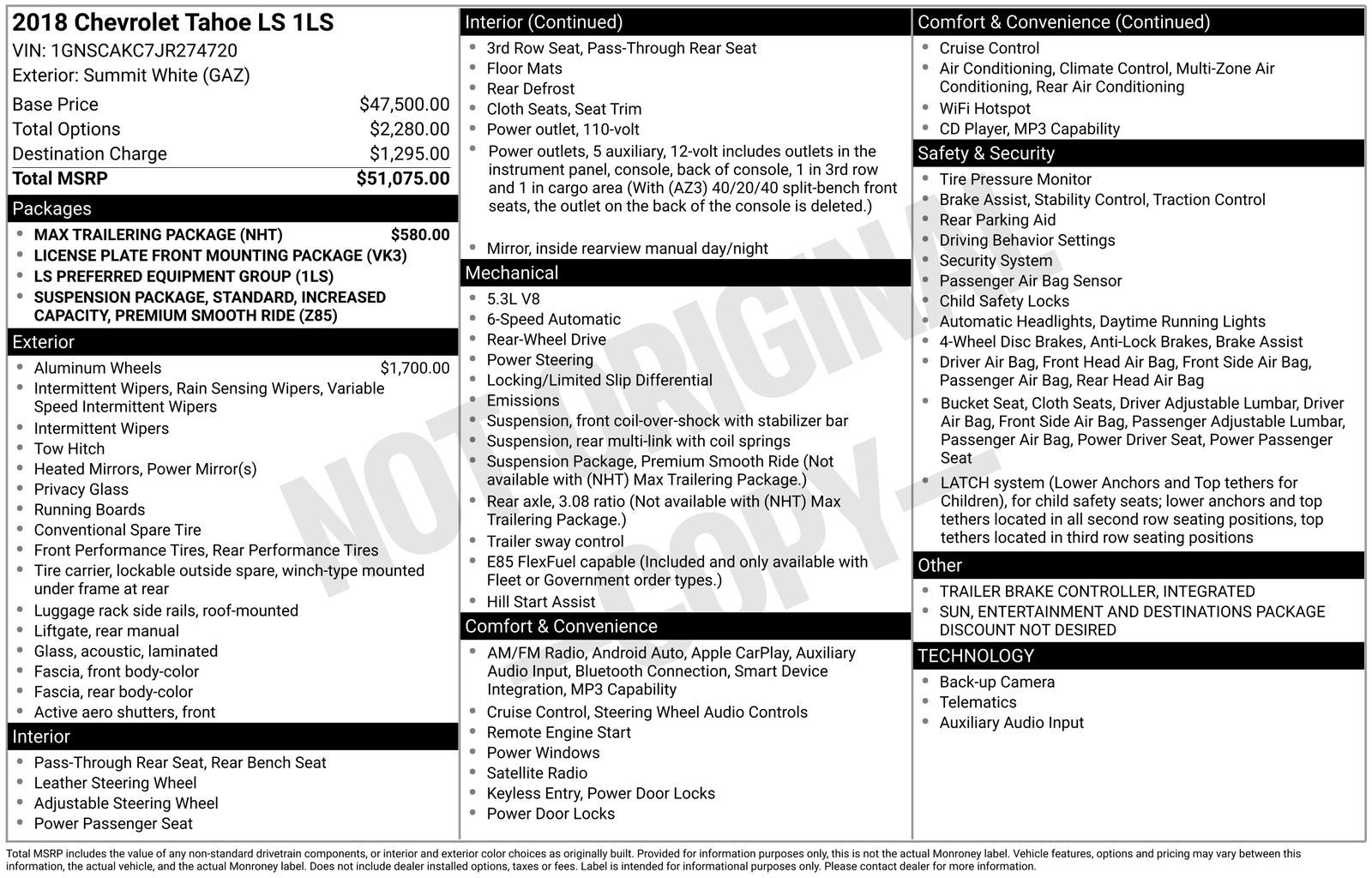 2018 Chevrolet Tahoe LS