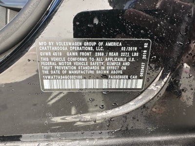 2016 Volkswagen Passat 1.8T S