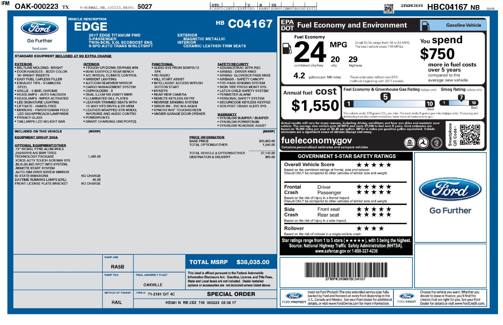 2017 Ford Edge Titanium