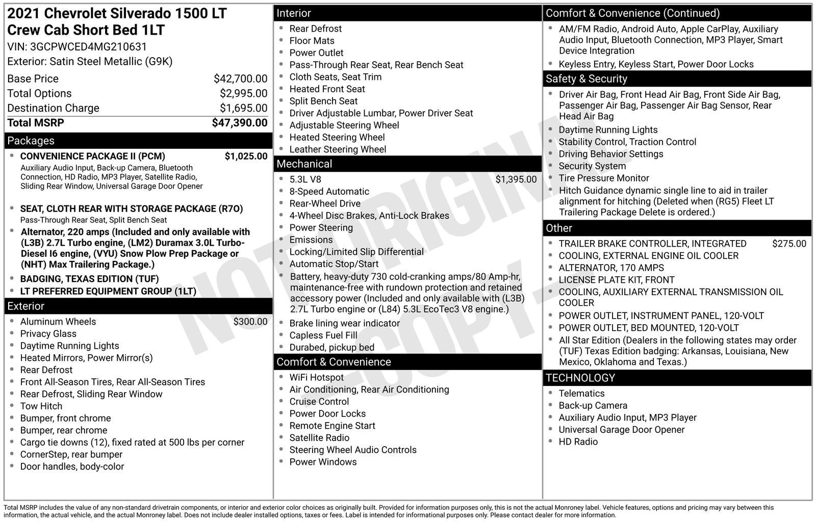 2021 Chevrolet Silverado 1500 LT Texas Edition
