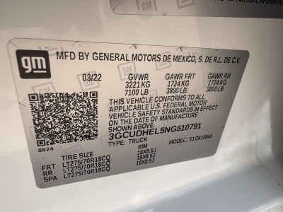 2022 Chevrolet Silverado 1500 ZR2