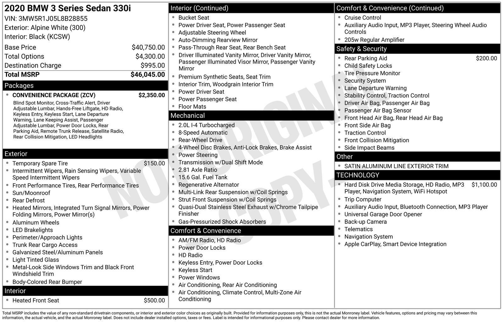 2020 BMW 3 Series 330i