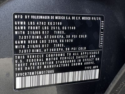 2025 Volkswagen Tiguan 2.0T S