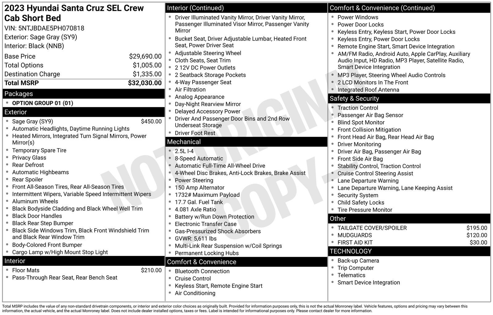 2023 Hyundai Santa Cruz SEL