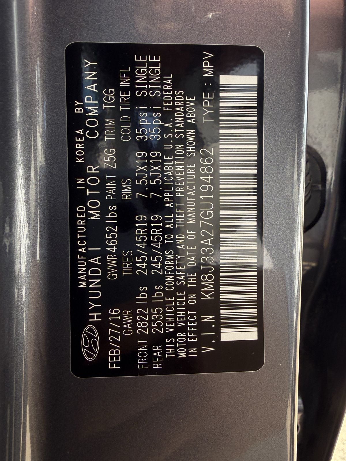 2016 Hyundai Tucson Sport