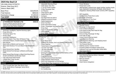 2025 Kia Soul LX