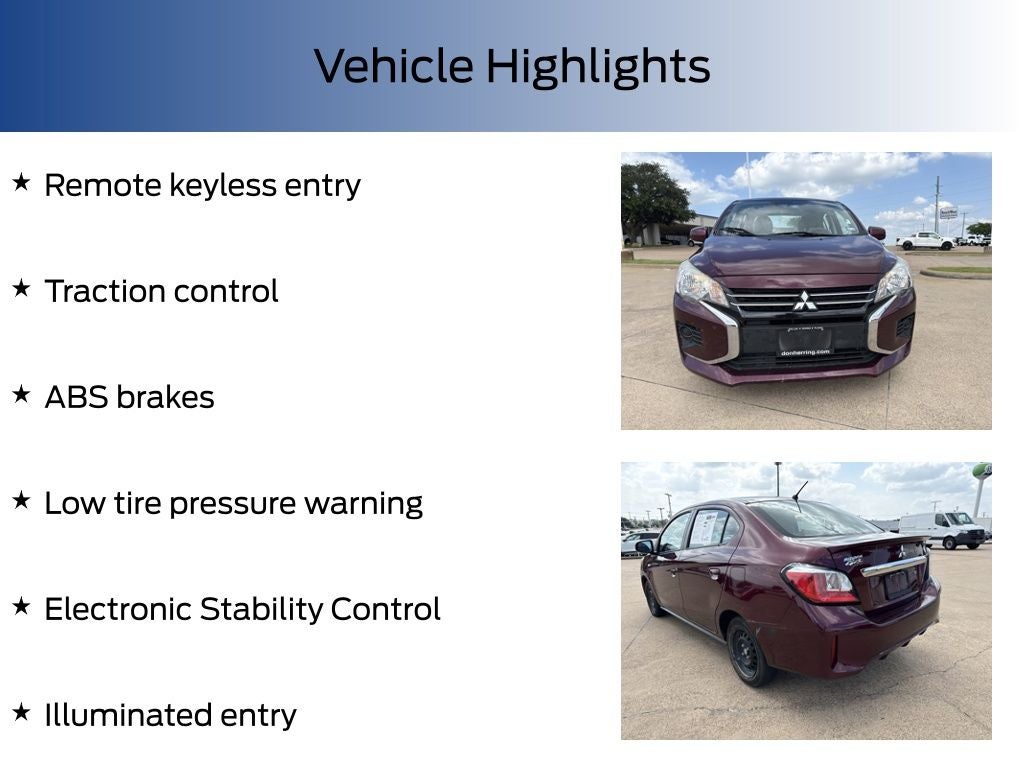 2022 Mitsubishi Mirage G4 ES