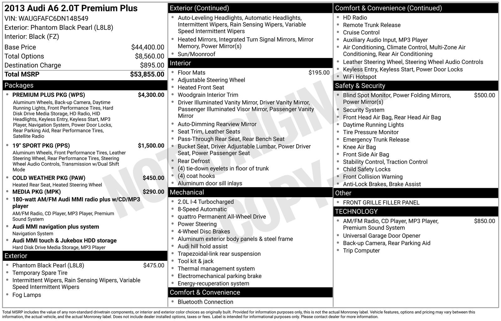 2013 Audi A6 2.0T Premium Plus quattro