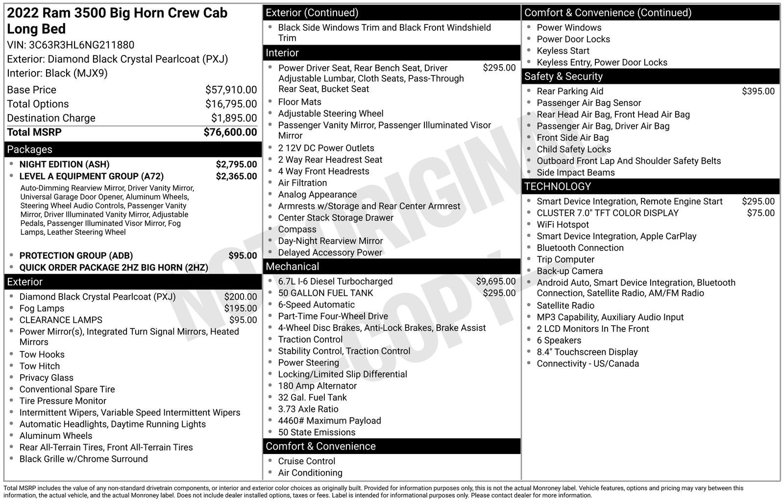 2022 RAM 3500 Big Horn