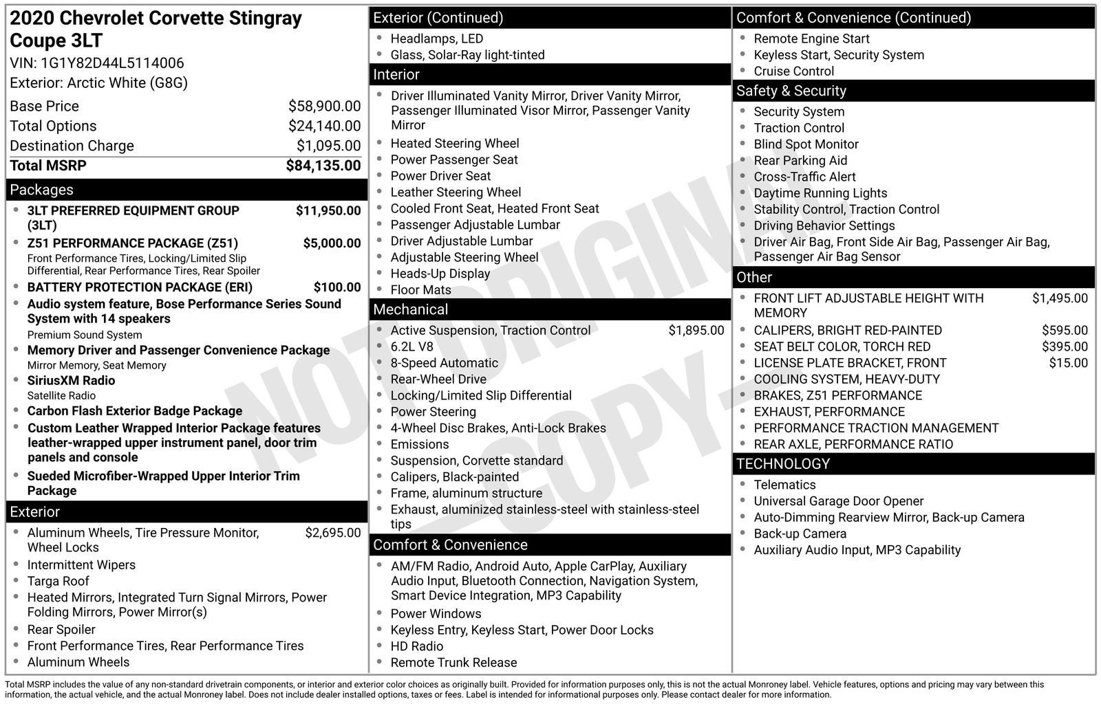 2020 Chevrolet Corvette Stingray 3LT