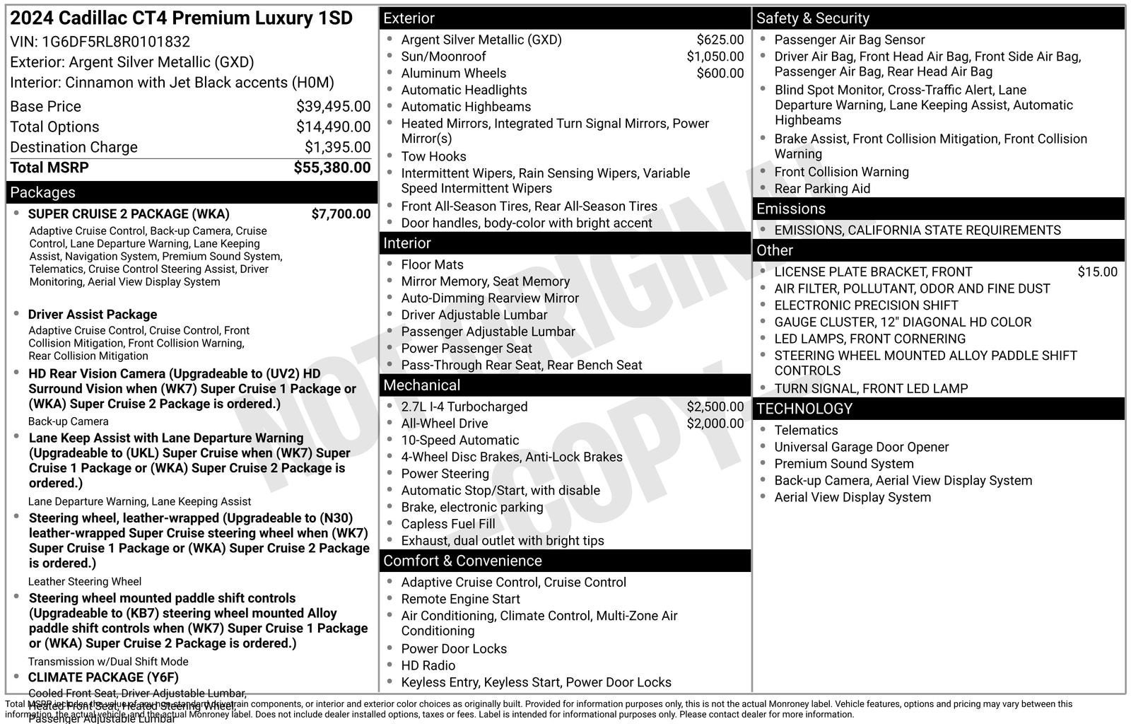 2024 Cadillac CT4 Premium Luxury