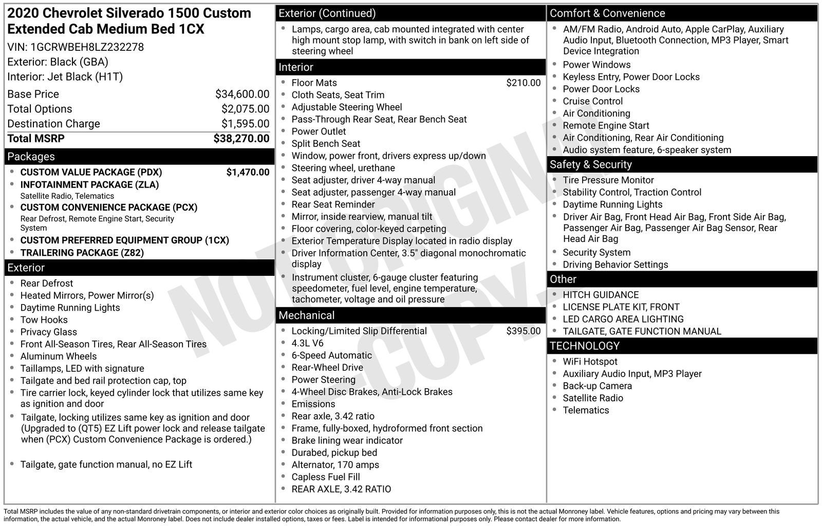 2020 Chevrolet Silverado 1500 Custom