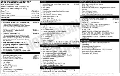 2025 Chevrolet Tahoe RST