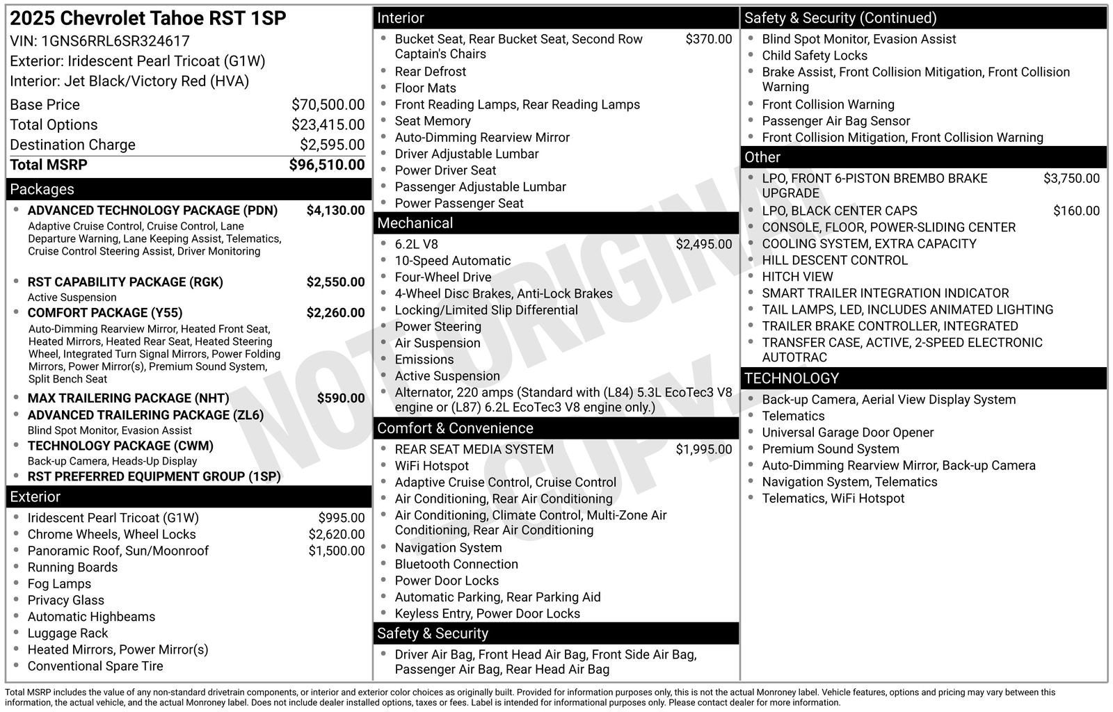 2025 Chevrolet Tahoe RST