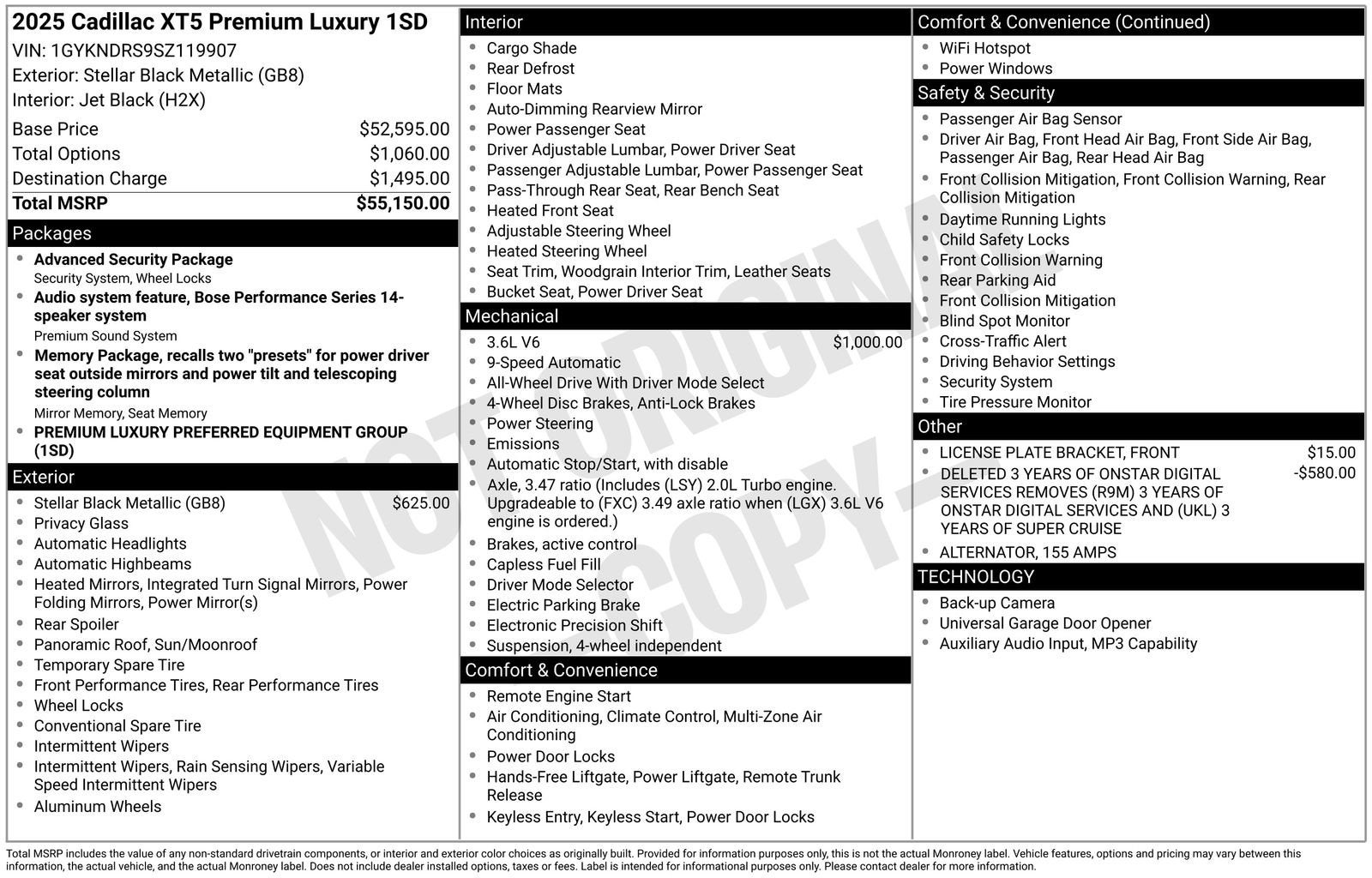 2025 Cadillac XT5 Premium Luxury