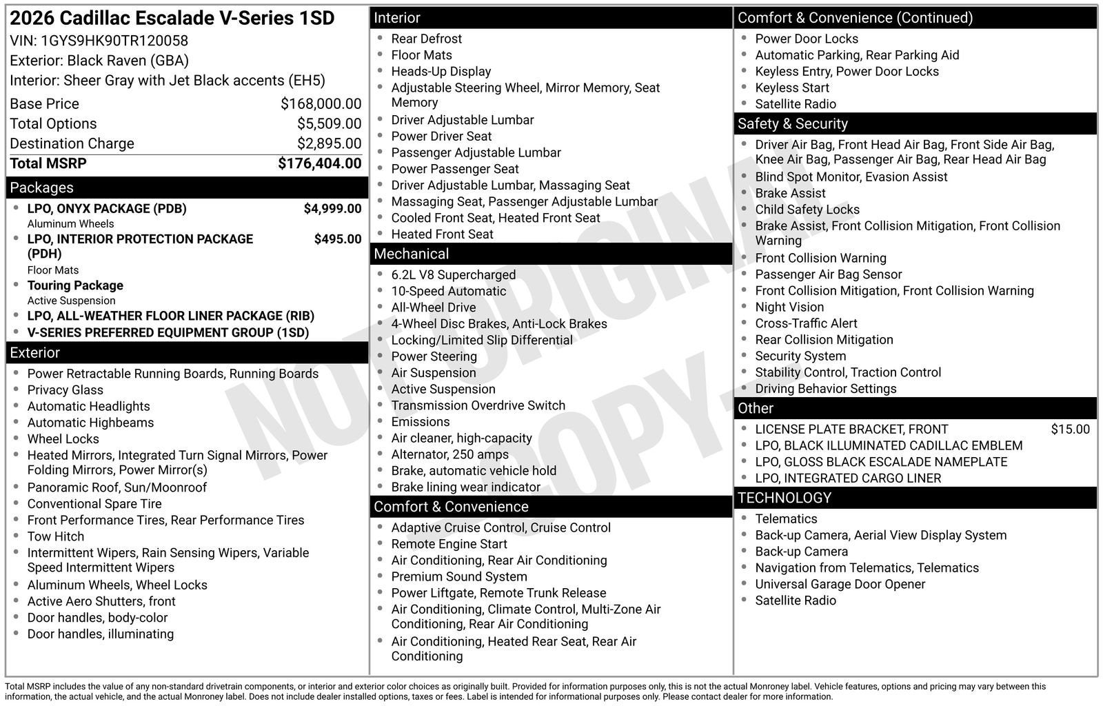 2026 Cadillac Escalade V-Series