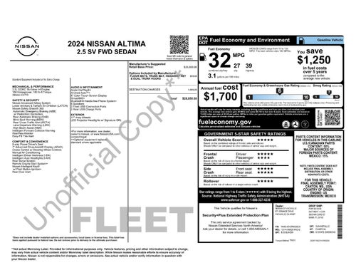 2024 Nissan Altima 2.5 SV