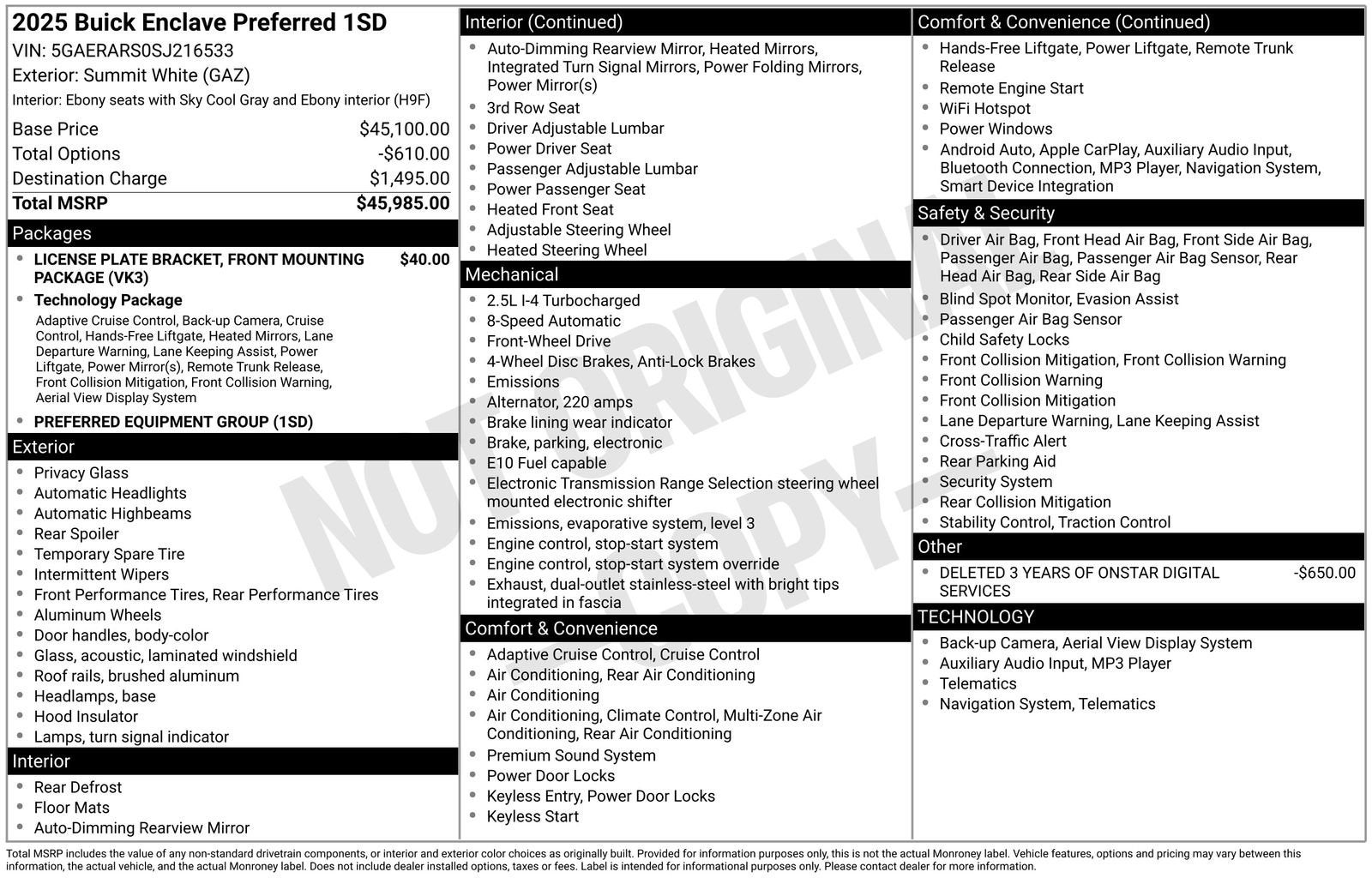 2025 Buick Enclave Preferred