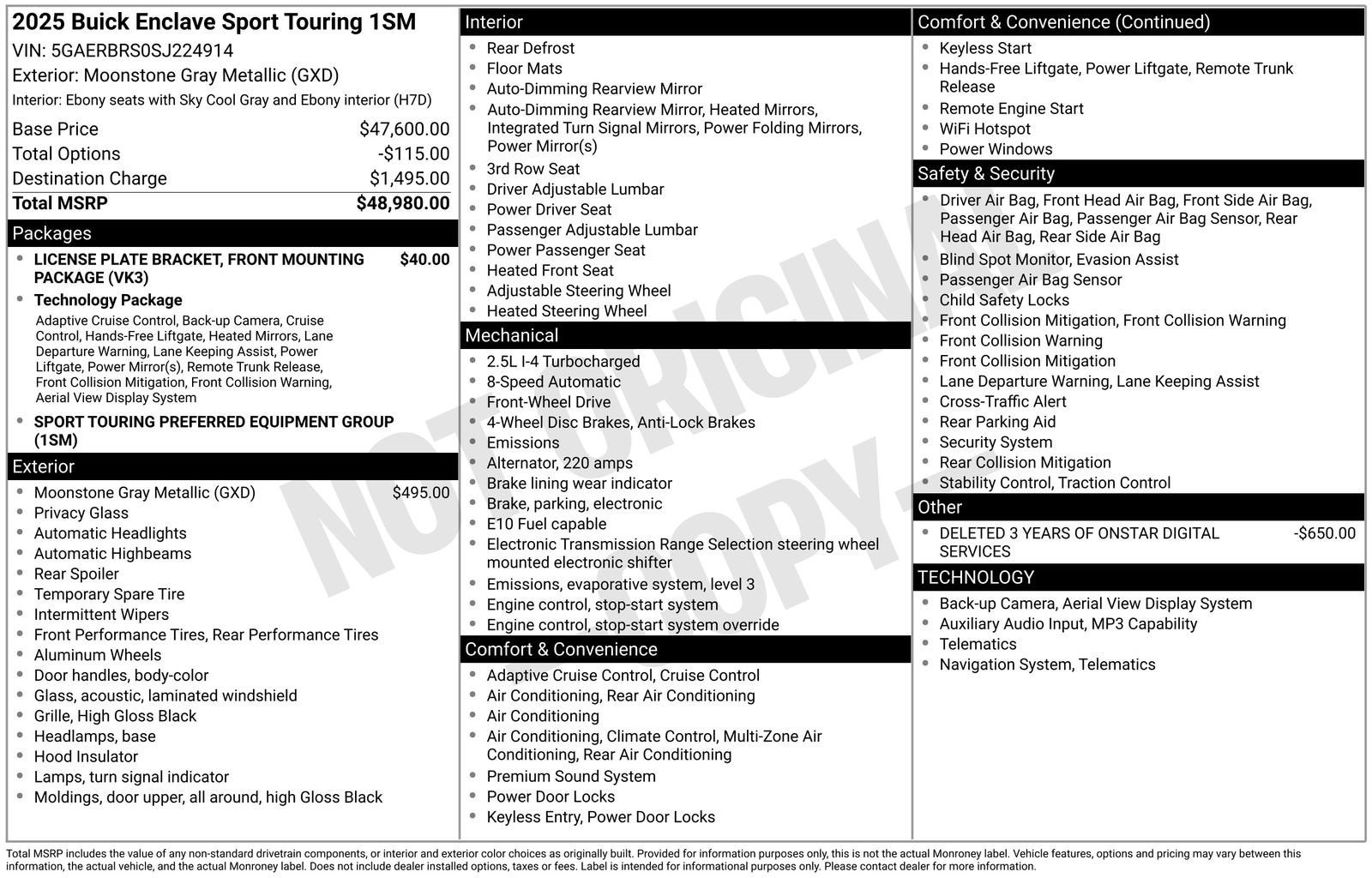 2025 Buick Enclave Sport Touring