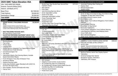 2025 GMC Yukon Elevation