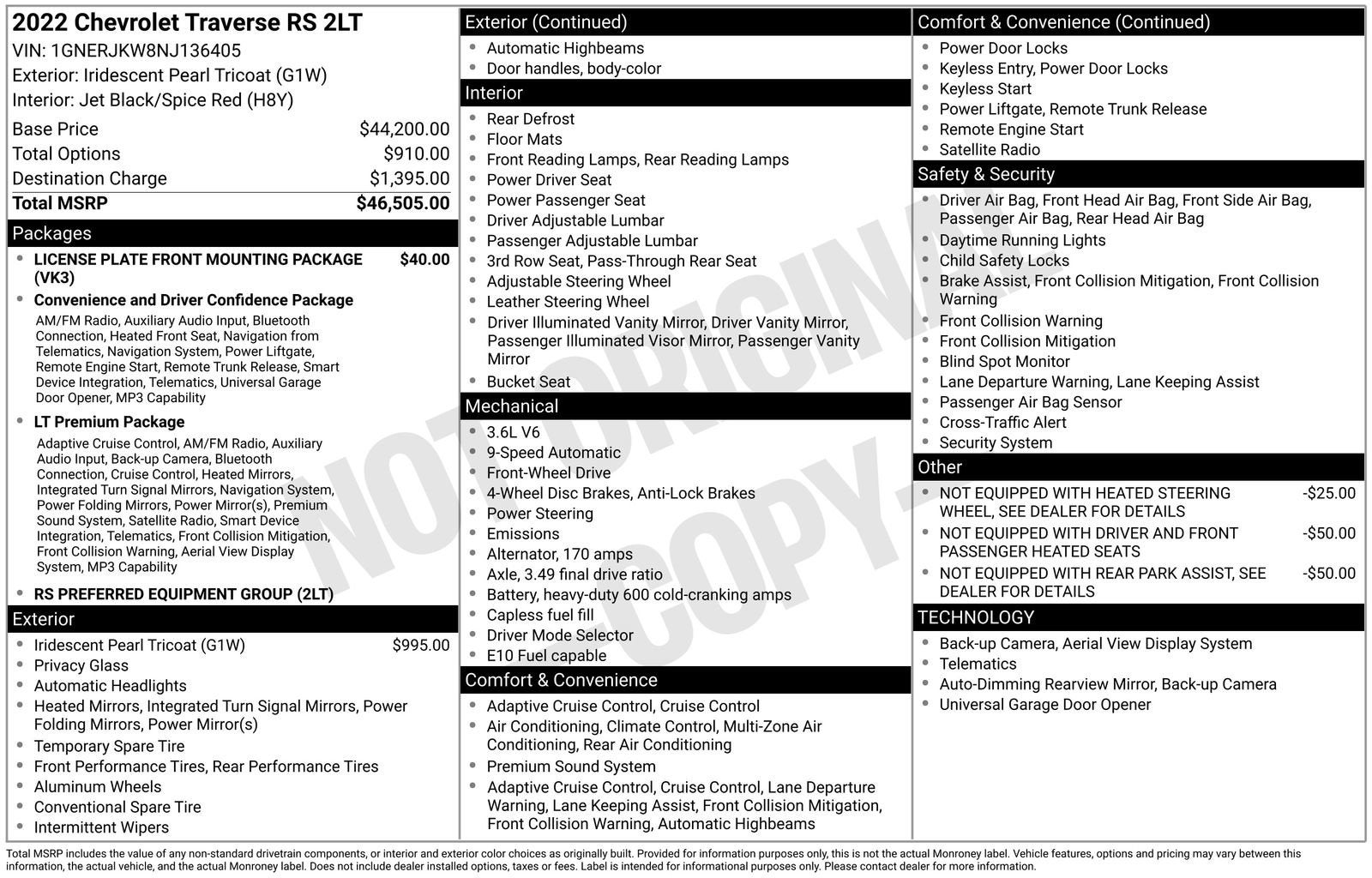 2022 Chevrolet Traverse RS