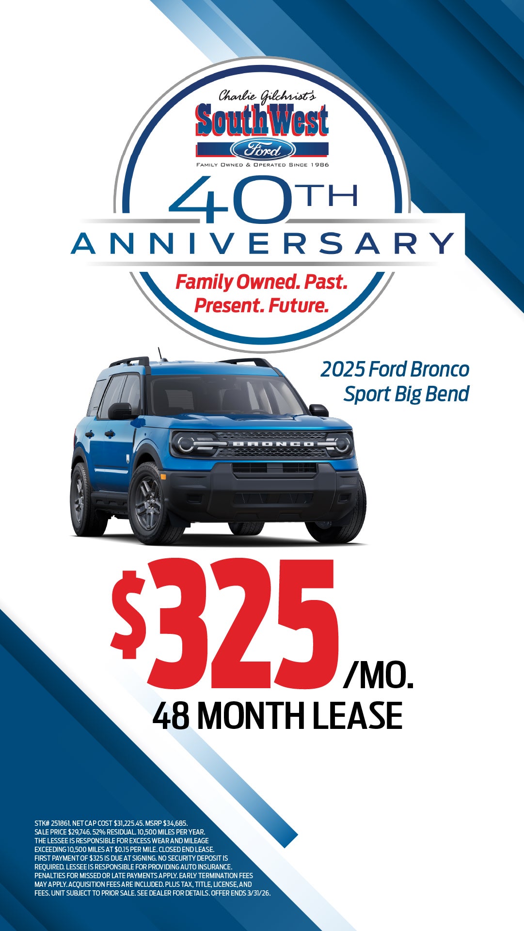 Shop $325/mo Lease Special on 2025 Ford Bronco Sport Big Bend!