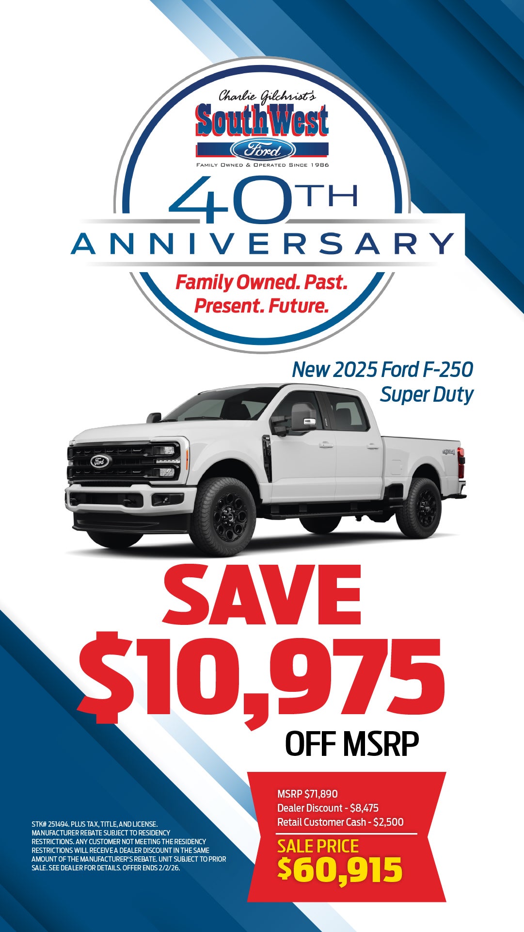 Shop $10,975 Off MSRP on 2025 Ford F-250 Super Duty!