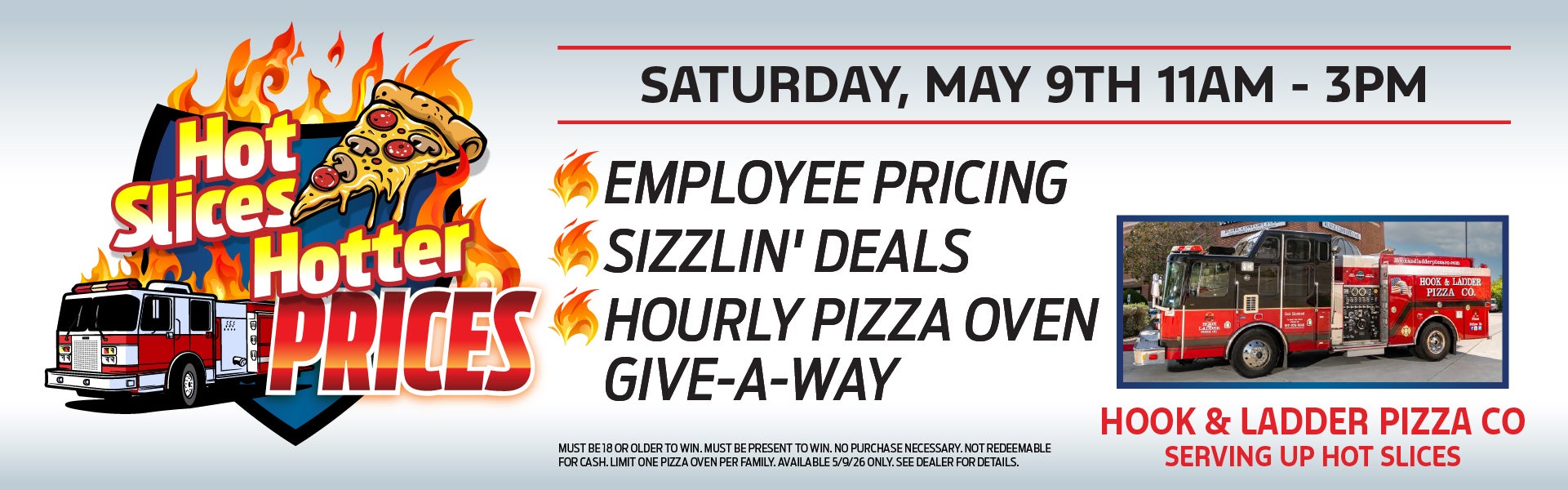 Hot slices, Hotter prices is happening this Saturday